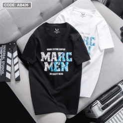 Áo Thun Nam Cổ Tròn Cotton In Chữ Marc Men - AB426