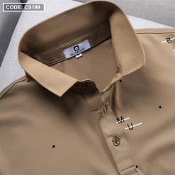 Áo Thun Nam Cổ Bẻ In Hoạ Tiết Chữ (Có Size 3x) - CS199