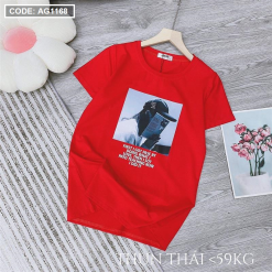 Áo thun thái nữ form suông vừa in hình 3D - AG1168