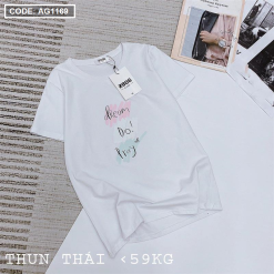 Áo nữ thun thái form suông ôm vừa in chữ vẽ màu - AG1169