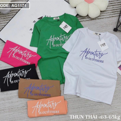 Áo thun thái nữ form rộng in chữ kiểu thời trang - AG1171