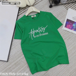 Áo thun thái nữ form rộng in chữ kiểu thời trang - AG1171