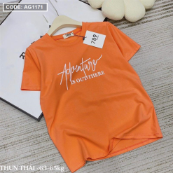 Áo thun thái nữ form rộng in chữ kiểu thời trang - AG1171