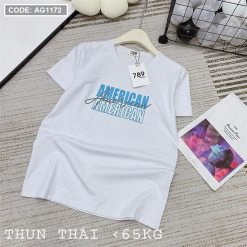 Áo thun thái nữ form rộng in chữ American - AG1172