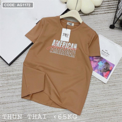 Áo thun thái nữ form rộng in chữ American - AG1172