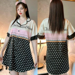 Đầm sơ mi nữ in 3D xinh xắn - DBO847