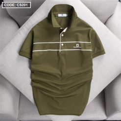 Áo Thun Nam Cổ Bẻ Phối Sọc Ngang In Logo PackHorse (có size 3x) - CS201