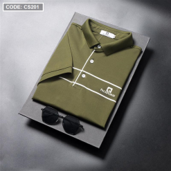 Áo Thun Nam Cổ Bẻ Phối Sọc Ngang In Logo PackHorse (có size 3x) - CS201