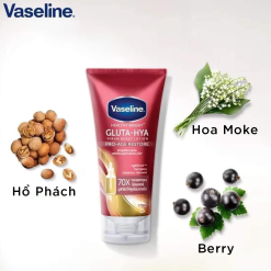 Sữa Dưỡng Thể Vaseline 70x Màu Đỏ Gluta Hya Serum Burst Lotion Pro Age Restore Thái Lan - 8851932448567