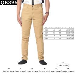 Quần Kaki Dài Nam Co Giãn Màu Kem - QB396KEM