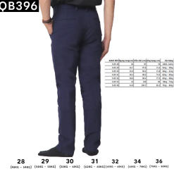 Quần Kaki Dài Nam Co Giãn Màu Xanh Đen - QB396XDEN