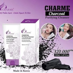 Sữa Rửa Mặt Than Hoạt Tính Charme Charcoal Purifying Cleanser - 8809085103123
