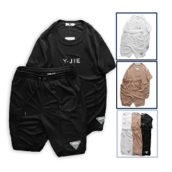 Set bộ nam tay ngắn quần lững in chữ JYIE - QBN055