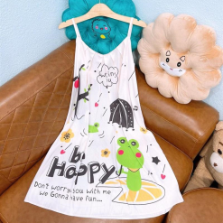 Đầm 2 dây form suông họa tiết - DBO1914