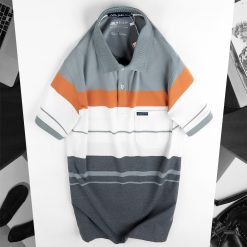 Áo Thun Sọc Nam Trung Niên Cổ Bẻ Có Túi Cao Cấp (Có size 3x)