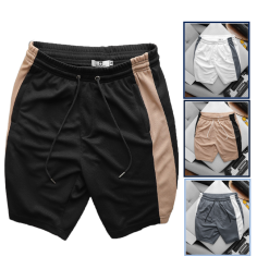 Quần Short Thun Nam Phối Sọc Màu Túi Kéo - QB411