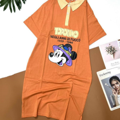 Đầm nữ form suông cổ bẻ tay ngắn - DBO2072