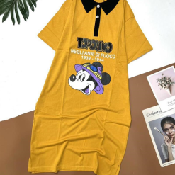 Đầm nữ form suông cổ bẻ tay ngắn - DBO2072