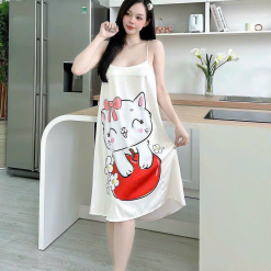 Đầm nữ 2 dây form suông họa tiết dễ thương - DBO2177