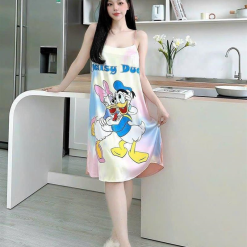 Đầm nữ 2 dây form suông họa tiết dễ thương - DBO2177