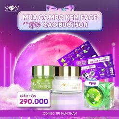 Combo Mụn Thâm Trắng Xanh Son Cosmetic Tặng Cao Bưởi - COMBOSON2