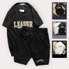 Set Bộ Nam Quần Short Áo Cổ Tròn In Chữ Leader - SBN057