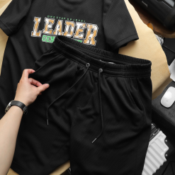 Set Bộ Nam Quần Short Áo Cổ Tròn In Chữ Leader - SBN057
