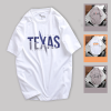 Áo Thun Nam Cổ Tròn Rurumen Màu Trắng In chữ Texas Big Size - AB435