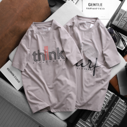 Áo Thun Nam Cổ Tròn Màu Xám Rurumen Think Co Size To - AB438
