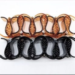 Lố 12 Kẹp Càng Cua 3 Răng 2 Màu Nâu Và Đen - KEP01