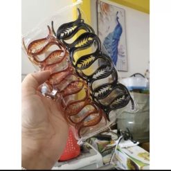 Lố 12 Kẹp Càng Cua 3 Răng 2 Màu Nâu Và Đen - KEP01