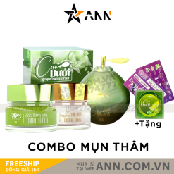 Combo Giảm Mụn Thâm Trắng Xanh SON Cosmetic + Cao Bưởi Lớn SON Cosmetic Kèm Cao Bưởi Nhỏ - COMBOSON6