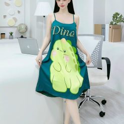 Đầm 2 dây form suông họa tiết mặc nhà siêu mát - DBO2628