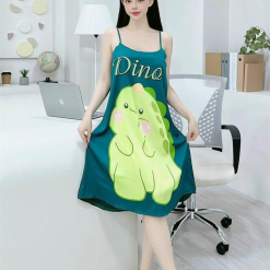 Đầm 2 dây form suông họa tiết mặc nhà siêu mát - DBO2628