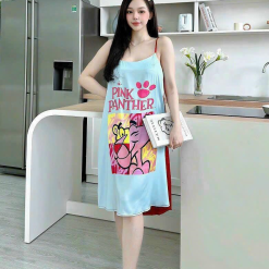 Đầm 2 dây form suông họa tiết mặc nhà siêu mát - DBO2628