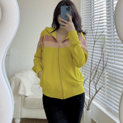 Áo Khoác Nữ Chất Thun PQ Arian Có Nón Sọc Ngang Màu Size Dưới 65kg - KG298