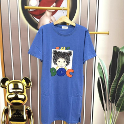 Đầm suông áo tay ngắn cổ tròn in hình - DBO2691