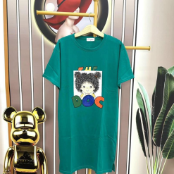 Đầm suông tay ngắn cổ tròn in hình - DBO2756