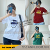 Áo Thun Thái Nữ Cổ Tròn Form suông in chữ Be Happy Nhiều Màu - AG1216