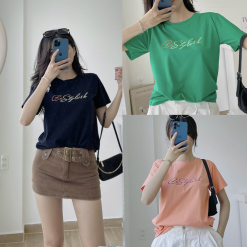 Áo Thun Thái Nữ Cổ Tròn Form suông in chữ Be Skylish Nhiều Màu - AG1217
