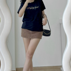 Áo Thun Thái Nữ Cổ Tròn Form suông in chữ Be Skylish Nhiều Màu - AG1217