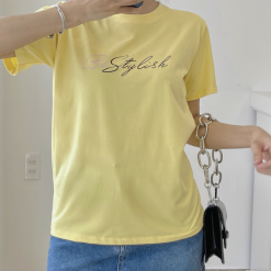 Áo Thun Thái Nữ Cổ Tròn Form suông in chữ Be Skylish Nhiều Màu - AG1217