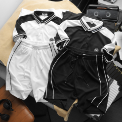 Set Bộ Nam Quần Short Áo Cổ Bẻ Thêu Logo Fadsco - SBN058
