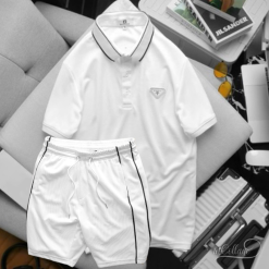 Giá sỉ set Bộ Nam Quần Short Áo Cổ Bẻ Phối Tag