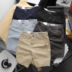 Quần Short Kaki Nam Co Giãn Rurumen In Hoạ Tiết Nhí - QB415