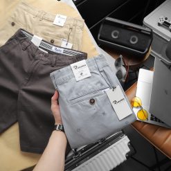 Quần Short Kaki Nam Co Giãn Rurumen In Hoạ Tiết Nhí - QB415