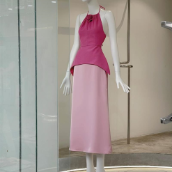 Sét áo yếm + chân váy lụa maxi - VD5879