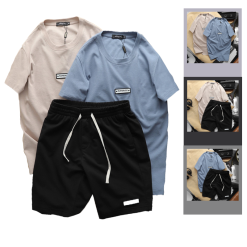 Set Bộ Nam Quần Short Áo Cổ Tròn Phối Tag Chữ Superior - SBN060