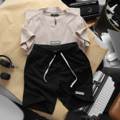 Set Bộ Nam Quần Short Áo Cổ Tròn Phối Tag Chữ Superior - SBN060