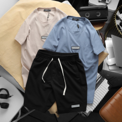 Set Bộ Nam Quần Short Áo Cổ Tròn Phối Tag Chữ Superior - SBN060